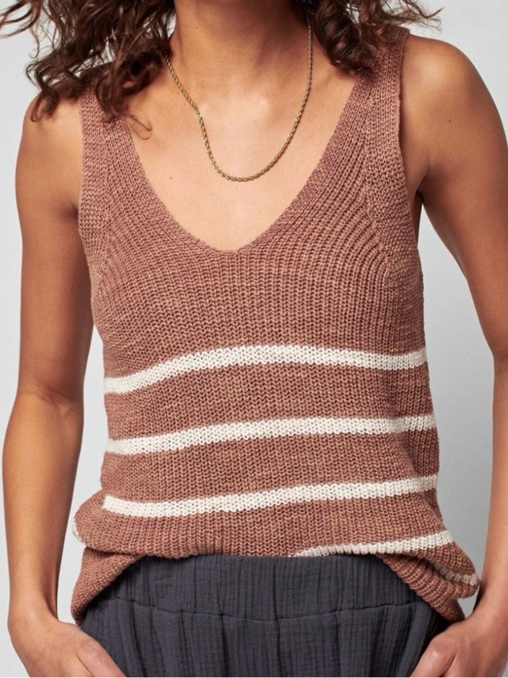 FAHERTY Miramar Linen Sweater Tank